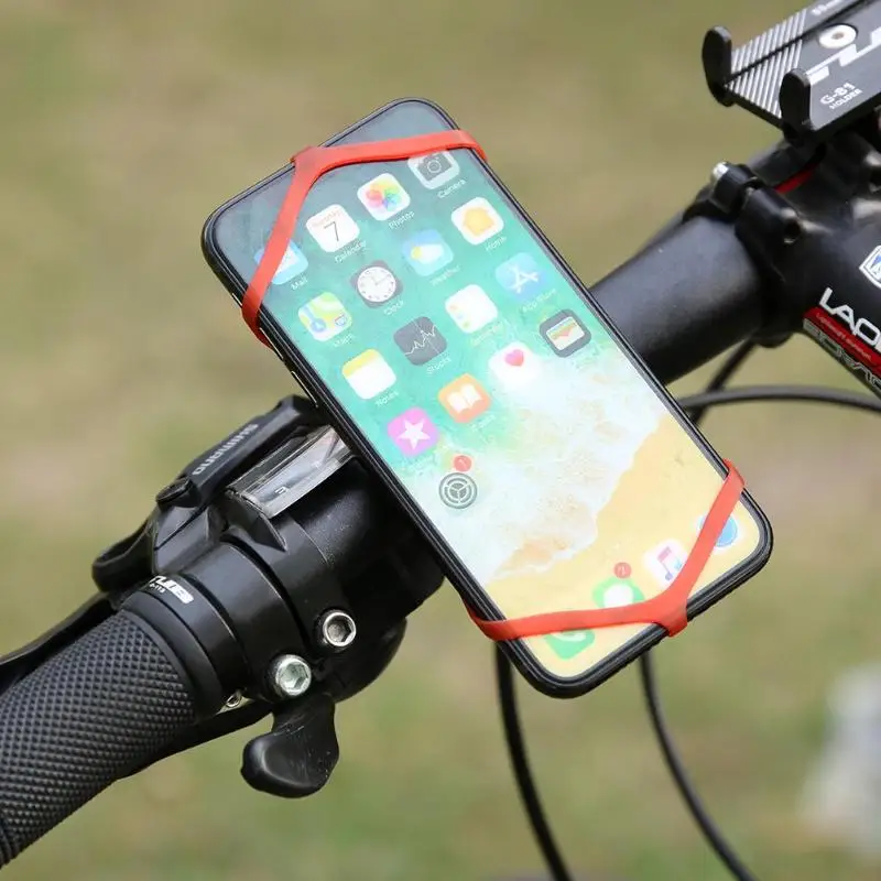 Clearance 1/2pcs Silicon Strap Phone Holder Band Mountain Road Bike Phone Flashlight Bands Elastic Bandage Mount Holder Bike Accessory 7