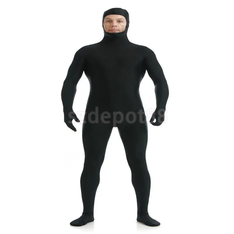 Najtaniej Otwórz twarz body elastan mężczyźni kobiety Catsuit dopasowane impreza z okazji halloween Zentai kostium kostium S XXL