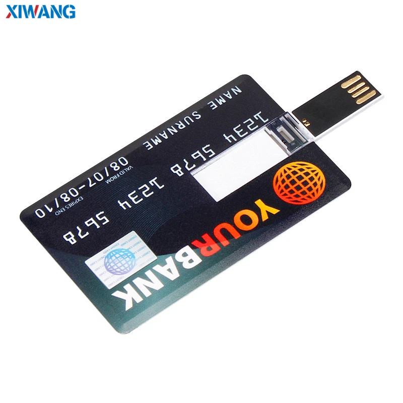 

XIWANG High Speed USB Flash Drive 64GB pendrive credit cards 4GB 8GB 16GB 32GB 128GB Pen drive Real capacity Bank card for gift