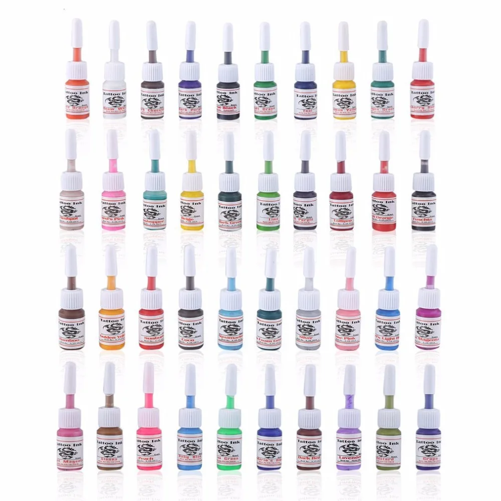 Case da Folha de Alumínio Máquinas de Tatuagem Conjunto de Ferramentas para Tattooing Profissional Tatuagem Agulhas Aperto Ponta Shader Forro Kit 4 40 Mod. 1234710 5 Cheap Kits de tatuagem