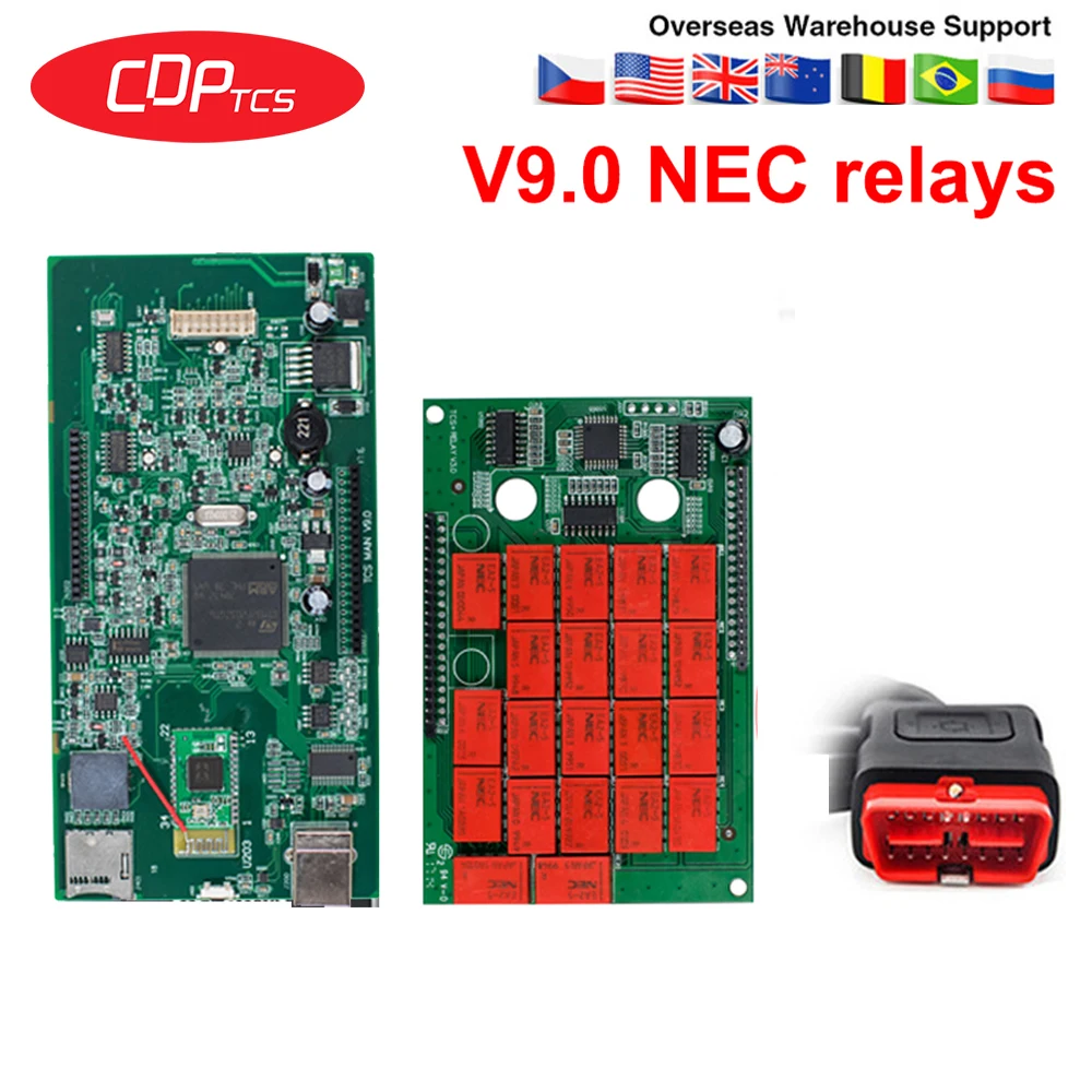 Инструмент CDP TCS V9.0 двойная зеленая плата Bluetooth,00. R3 keygen OBD2 автомобили Грузовики диагностический инструмент автоматический сканер obdii