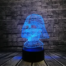 NOVA de Star Wars Darth Vader Escuro Guerreiro 3D luz Da Noite USB candeeiro de Mesa CONDUZIU a Lâmpada de Iluminação Multicolor Toque Visual Fresco Figura Brinquedos para Crianças
