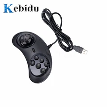 Kebidu Горячая 6 кнопок Проводной USB классический геймпад мини USB игровой контроллер джойпад игровая ручка для SEGA MD2 PC MAC Mega Drive