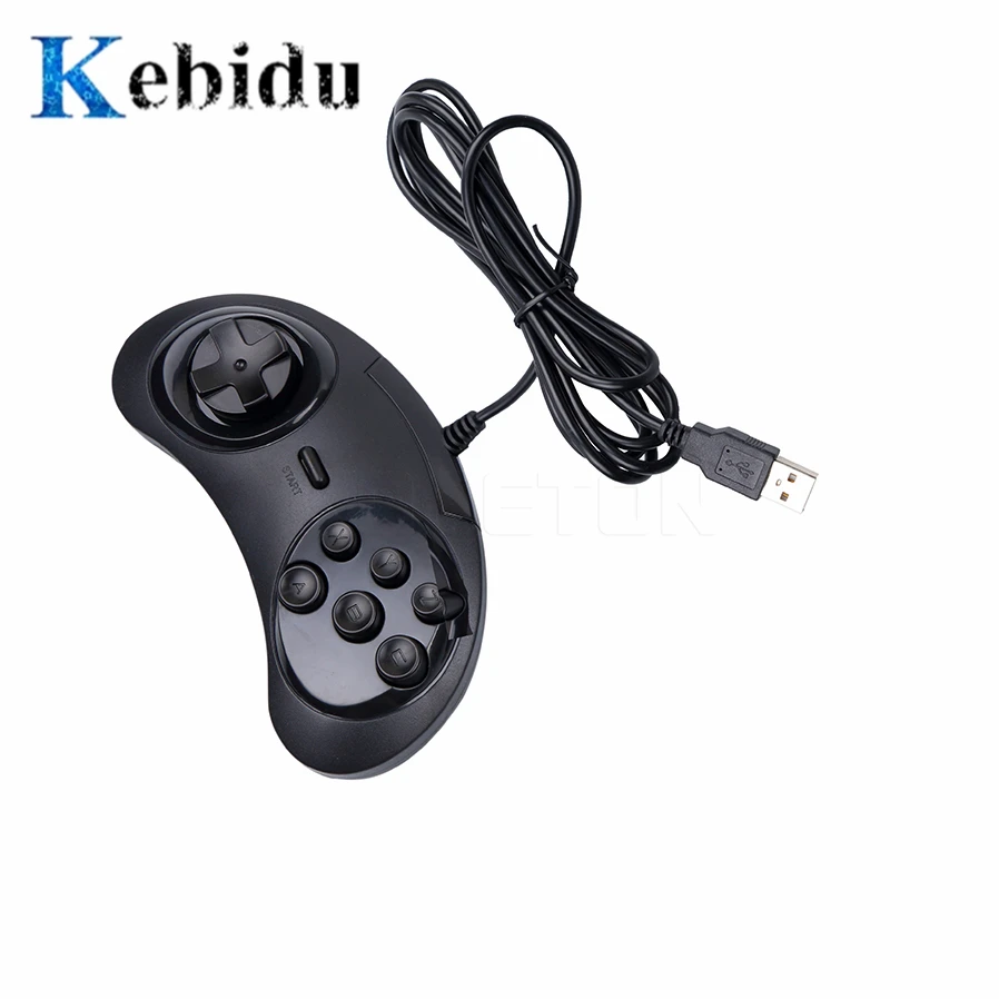 Kebidu Лидер продаж 6 кнопок Проводной USB классический геймпад мини игровой