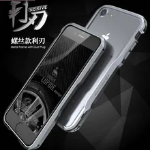 Luphie для iPhone X, 8, 7 Plus, чехол, противоударный, броня, металлический бампер, неправильный алюминиевый чехол для iPhone 6, 6 S, 7, 7 Plus, 5, 5S, SE, чехол