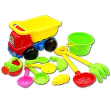 Children’s Beach Toy Car 11 Piece Set Baby Sand Shovel Digging Sand Funnel Shower Summer Water Toy