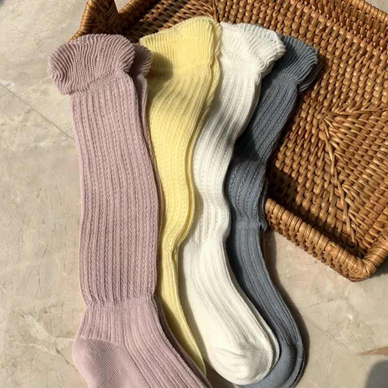MYUDI Baby Girls Mesh Cotton Summer Socks Children's Seamless Anti-mosquito Knee-Highs Long Socks for Newborn Baby Girls MYUDI Baby Girls Mesh Cotton Summer Socks Children's Seamless Anti-mosquito Knee-Highs Long Socks for Newborn Baby Girls