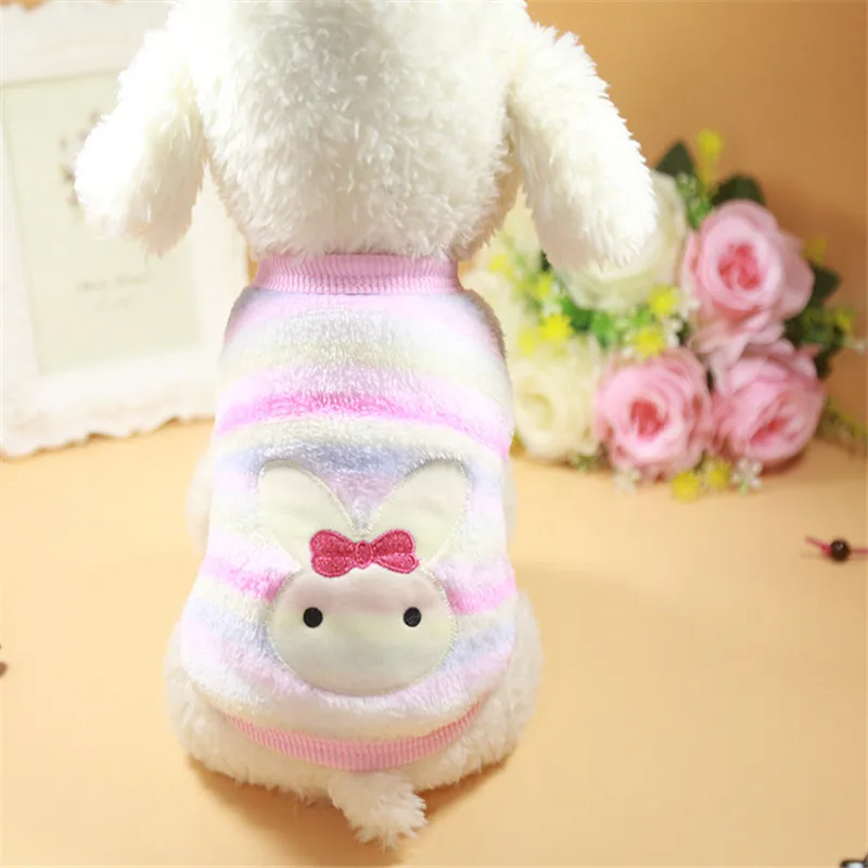 

Teacup Dog Teddy Cat Soft Warm Small Dog Cat Coat Puppy Pet Clothes Fashion Double Thick Milk Puppy T Shirt Cheap Pet Apparel