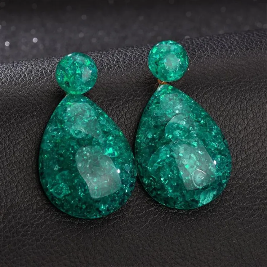 

Lacoogh women fashion personality resin earrings retro teardrop fashion earrings wholesale jewelry fingding