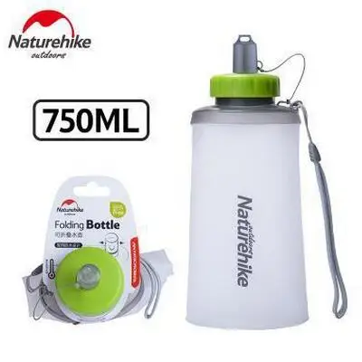 Naturehike 0.5L 0.75L Бутылки для воды ультралегкие складные силиконовые чашки открытый кемпинг Пеший Туризм Спортивная мягкая термос мешок для воды - Цвет: 750ML white