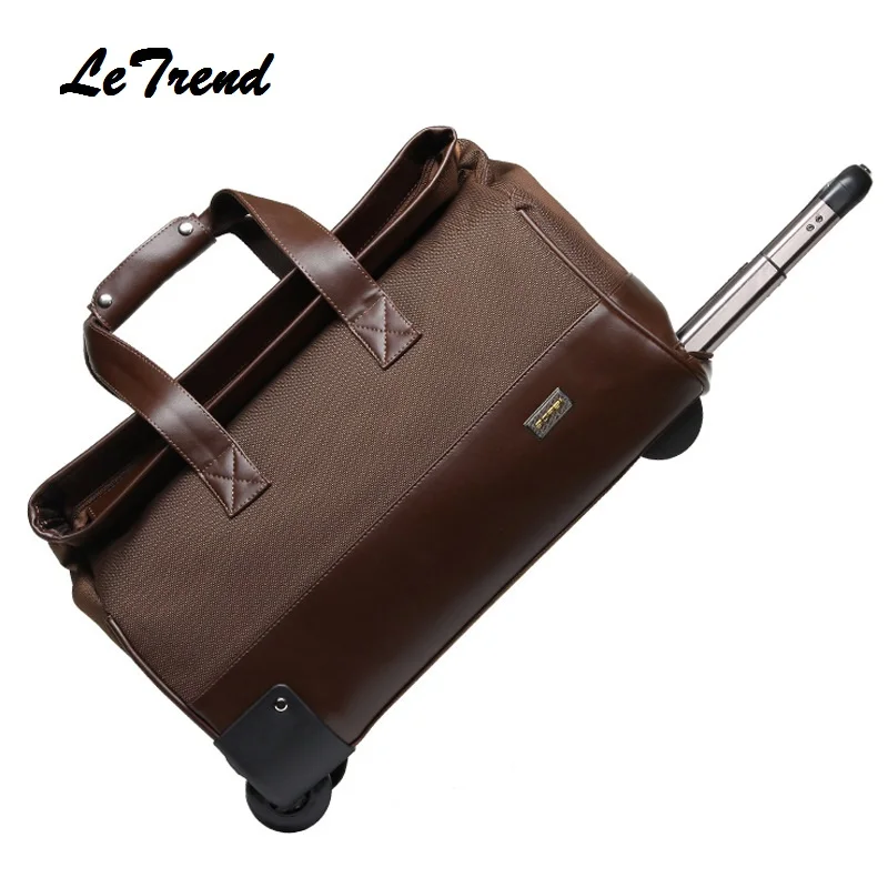 Letrend New Fashion Waterproof Rolling Luggage Business Travel Bag