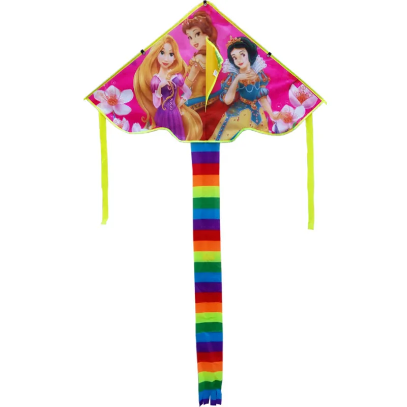 

Free shipping high quality new children kite three princess kites 2pcs/lot with handle line toy nylon ripstop wei kite factory