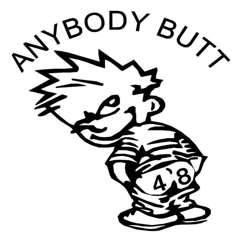 

15.2CM*15.2CM Anybody Butt 48 Jimmie Johnson Graphic Decal Car Sticker Car Styling Personality Accessories Black Sliver C8-0936