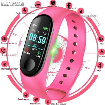

Women Smart Watch LIGE Mensmart wristband Heart Rate Blood Pressure oxygen Sleep Monitor Pedometer Fitness Sport Smart bracelet