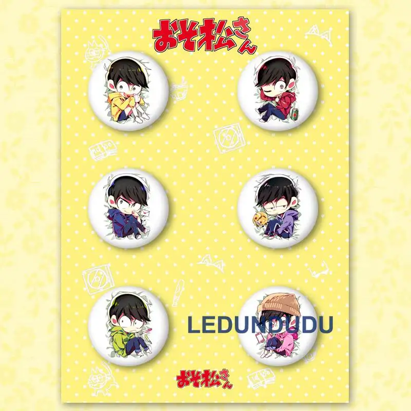Аниме Osomatsu Значки для косплея 6 братьев брошка мультфильм Pin Ichimatsu коллекции