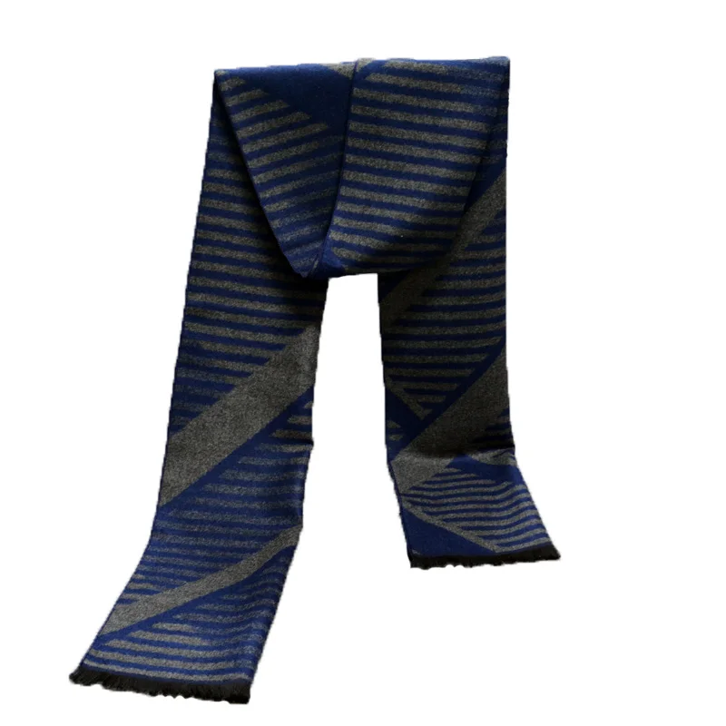 123-011navyblue Модный дизайн, мужской и женский кашемировый шарф, роскошный бренд, высокое качество, шейный платок, зимние теплые мягкие шали, шарфы унисекс - Цвет: 123-011navyblue