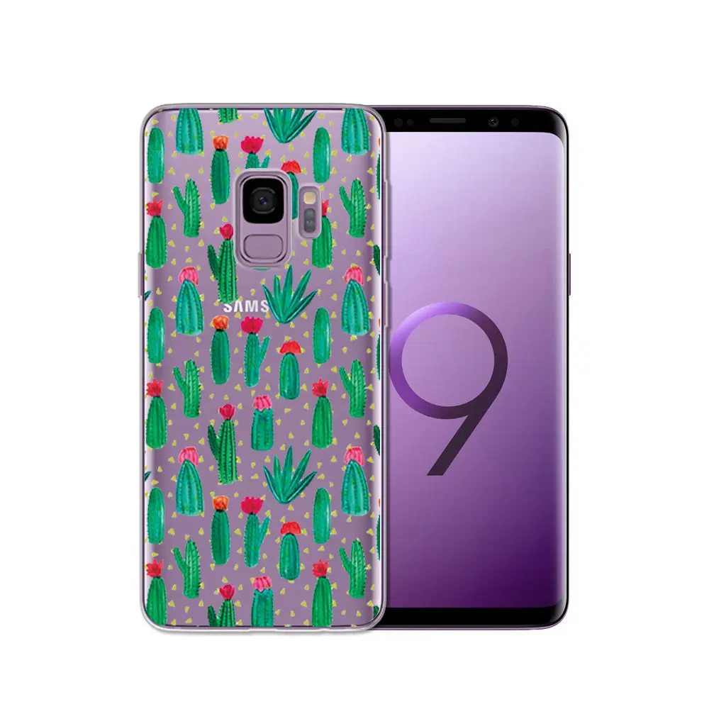 Painted Fundas FOR Samsung Galax s5 S6 S7 S8 S9 Soft TPU Phone Cover FOR Samsung S6 edge S8 Plus S9 Plus Clear Silicone cases (8)