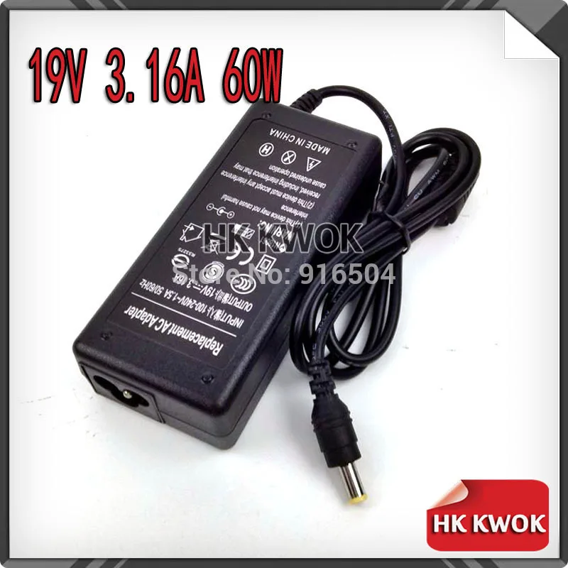 19V 3.16A 5.5*3.0mm AC Power Laptop Adapter For samsung R429 RV411 R428 RV415 RV420 RV515 R540 R510 R522 R530 Notebook Charger