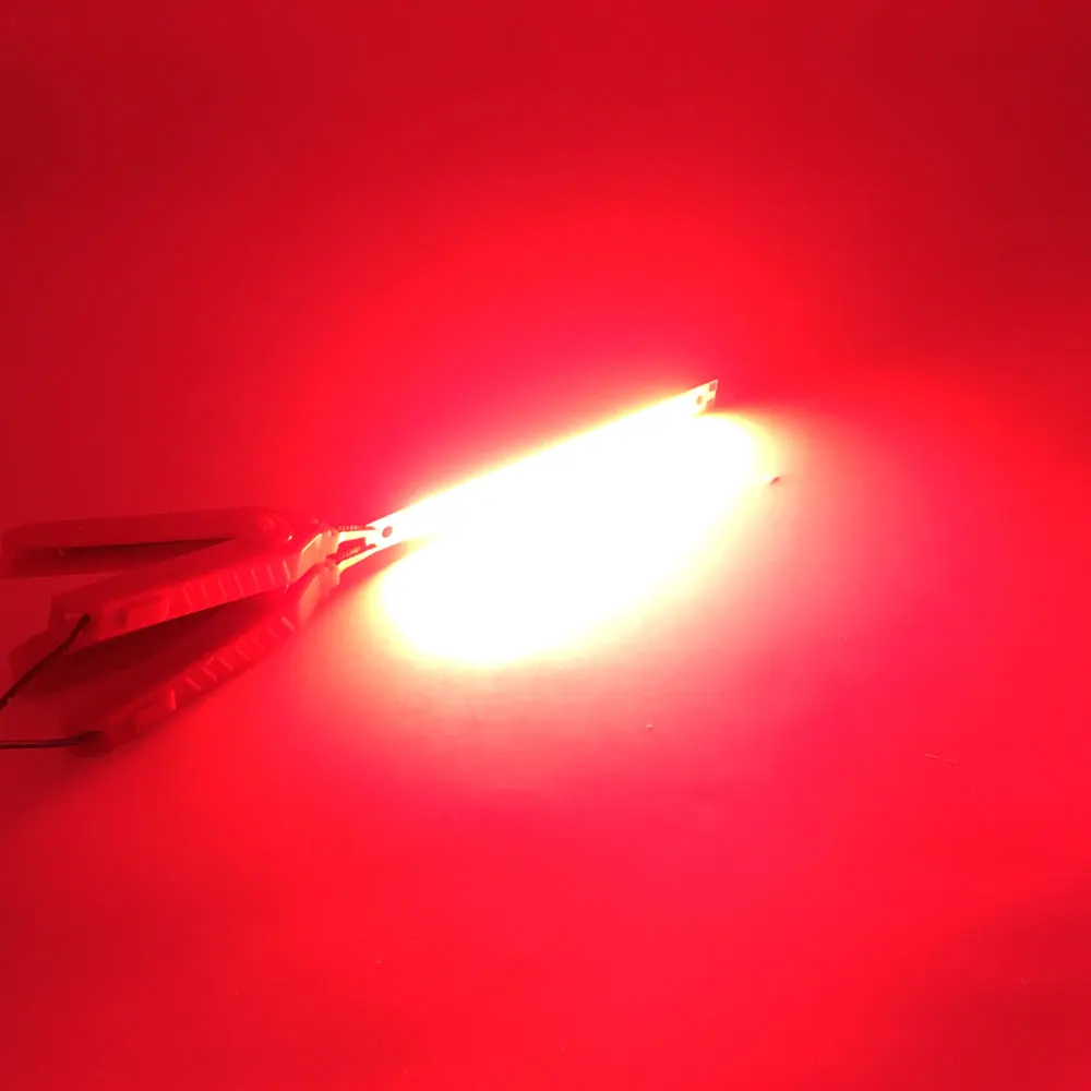 10 шт/партия 120 мм 4.72in светодиодный свет полосы COB лампы 12 В 7 Вт 10 Вт Светодиодный светильник зеленый синий красный белый излучающие цвета 120*10 мм COB чип - Испускаемый цвет: Red