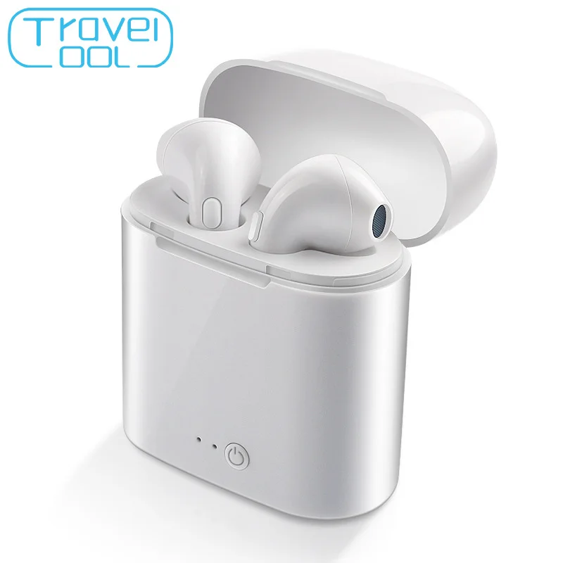 

Travelcool i7S i7 Wireless Bluetooth Earphone Stereo Earbud Headset Mini Wireless Earbud Headset With Mic Charging Box For Phone