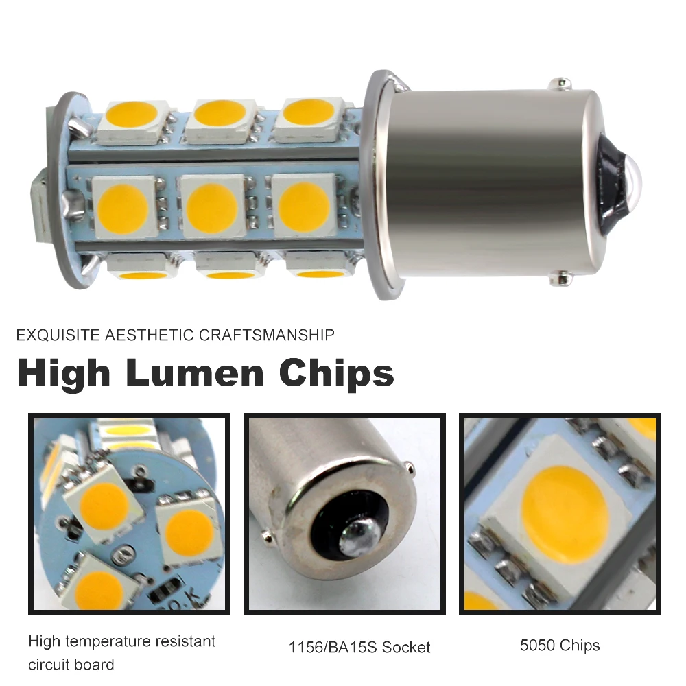 10x 1156 BA15S 18SMD 5050 LED Bulb Lamp P21W R5W Turn Signal Reverse Lights Car Source Parking Light DRL Bulbs Warm White DC 12V 10x 1156 BA15S 18SMD 5050 LED Bulb Lamp P21W R5W Turn Signal Reverse Lights Car Source Parking Light DRL Bulbs Warm White DC 12V