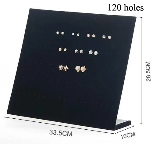 Top Sale 120 Holes Ear Ring Jewelry Display Stand Jewelry Trumpet Display Shelf Board Pin Earrings