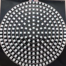 Прибор приемно-DC5V WS2812B светодиодный Кольцевая вспышка; ПХБ черного; один комплект с 1/8/12/16/24/32/40/48/60 светодиодный s(всего 9 видов и размеров