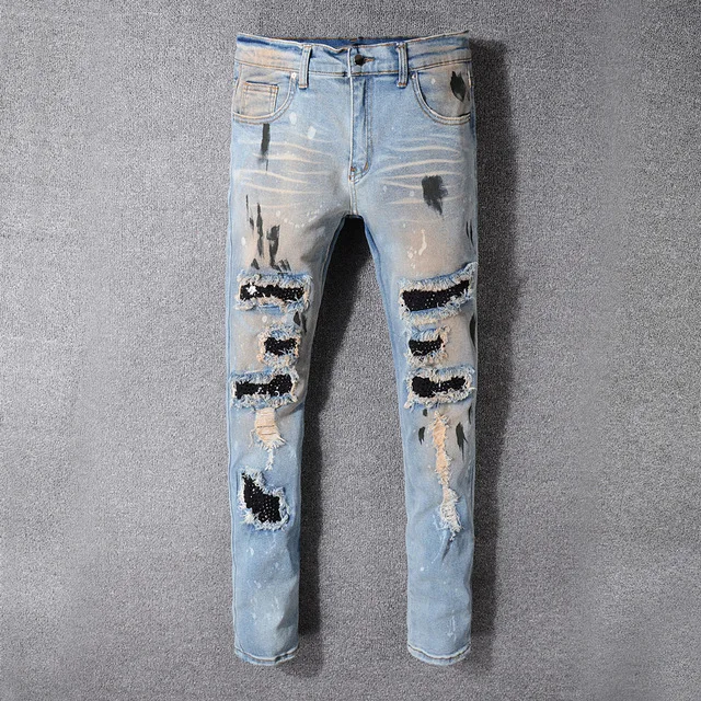 hip hop ripped jeans