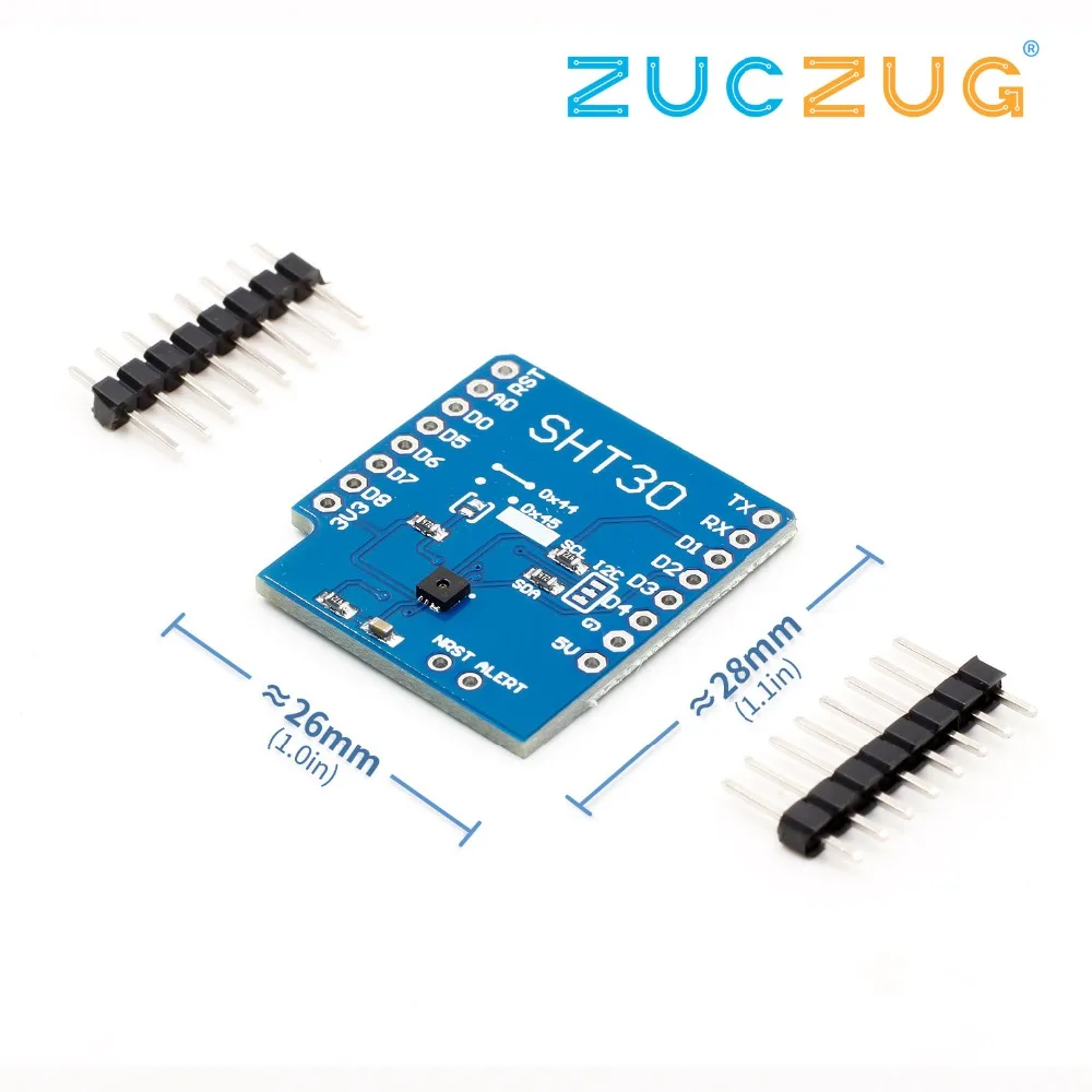 

SHT30 Shield for D1 Mini SHT30 I2C Digital Temperature and Humidity Sensor Module