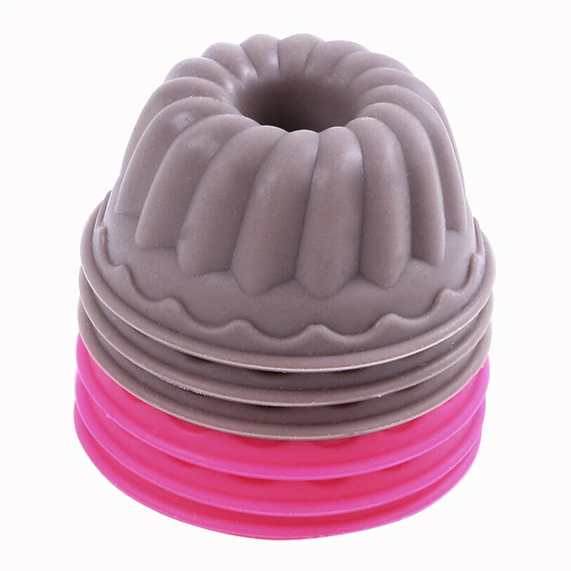Hot Sales Set of 6pcs Round Shaped Silicone Cake Molds Jelly Mould