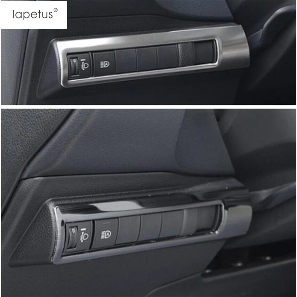 

Lapetus Accessories Fit For Toyota Corolla 2019 2020 Front Head Lights Headlight Lamp Switch Button Cover Trim / Stainless Steel