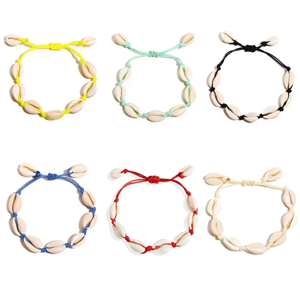 S212 Bohemia Shell Anklets For Women Handmade Adjustable Colorful Rope Foot Boho Jewelry Legs Bracelets accesorios de verano S212 Bohemia Shell Anklets For Women Handmade Adjustable Colorful Rope Foot Boho Jewelry Legs Bracelets accesorios de verano
