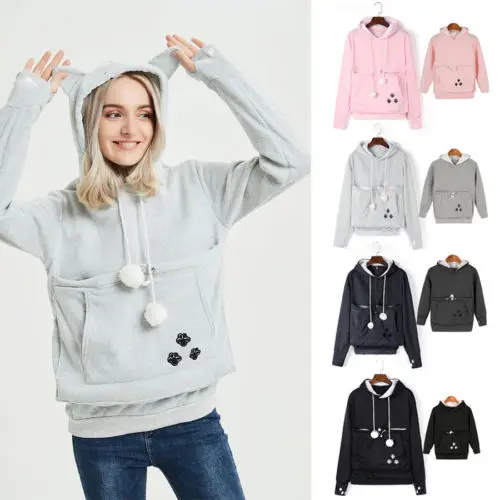 

Family Matching Mother Daughter Woman Toddler Kid Girl Cotton Long Sleeve Coat Pet Pocket Hoodie Top Sweatshirt Baby Clothes