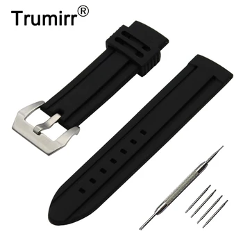 

22mm Silicone Rubber Watch Band for Vector Luna / Meridian, for Xiaomi Smartwatch Huami Amazfit Strap Wrist Belt Bracelet Black