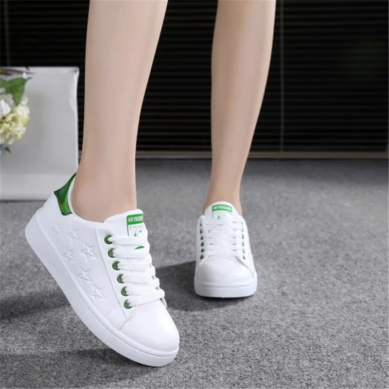 

2016 Women' s Shoes Genuine Leather Casual shoes Outdoors Flat shoes Star White shoes High Help Air Force One calzado deportivo