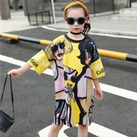 Children-Clothing-2018-Summer-New-Girl-Personality-Tide-Pattern-T-shirt-Dress-Girls-Casual-Print-Half.jpg_200x200