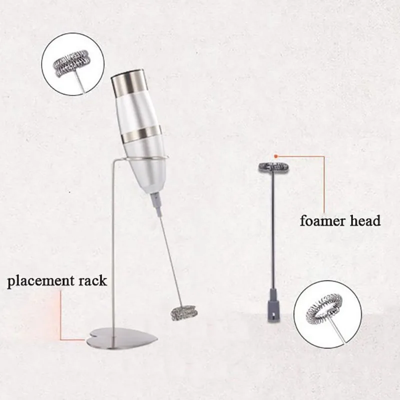 Электрический вспениватель молока 304 из нержавеющей стали ручной смешивающий пенообразователь с кронштейном Многофункциональный вспениватель молока взбиватель яиц