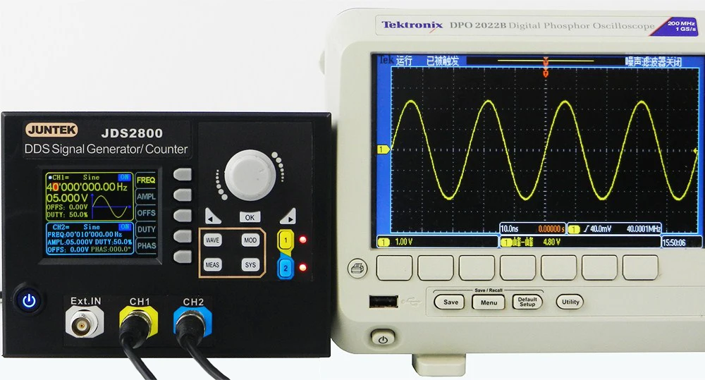 JUNTEK JDS2800-60M 60 МГц генератор сигналов цифровой контроль двухканальный DDS функция генератор сигналов частотомер произвольный