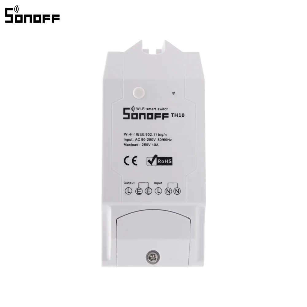Sonoff TH10 10A Wifi умный переключатель модуль беспроводной Alexa вспомогательный датчик