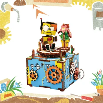 

2019 New Type 1 Set Model Kit 3D Stereosco DIY Assembly Toys For Children And Adults Creative Gift With Music Box Gift For Kids