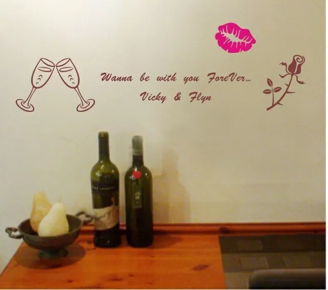 Free-Shipping-Removable-Coffee-red-wall-stickers-background-wall-background-wall-home