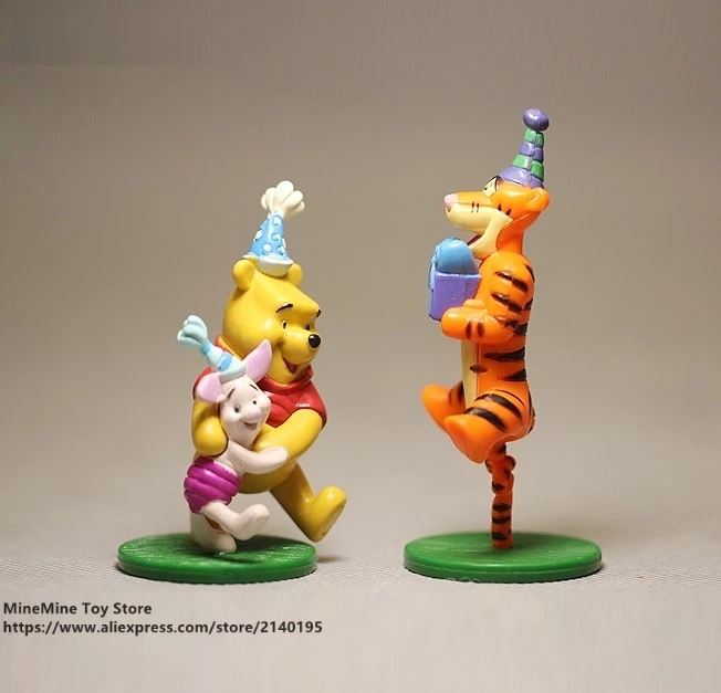 DISNEY Tigger Piglet 2 шт./компл. 7-8 см экшн-фигурка коллекция украшений Аниме Фигурка Игрушечная модель для детей