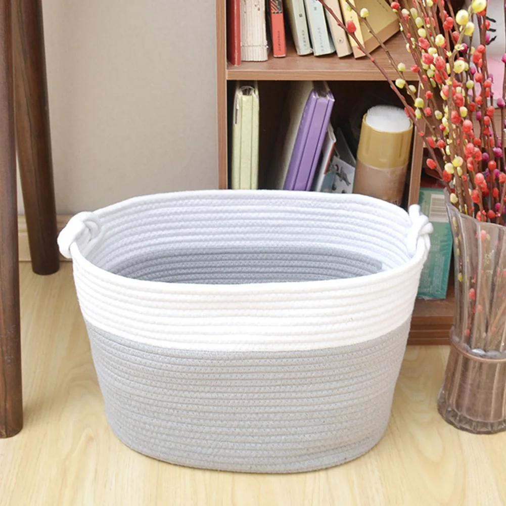 صديقة للبيئة ألوان متنوعة تخزين اللعب دلاء الزخرفية سلال الغسيل القطن حبل المنزل الكتب صديقة للبيئة ألوان متنوعة تخزين اللعب دلاء الزخرفية سلال الغسيل القطن حبل المنزل الكتب