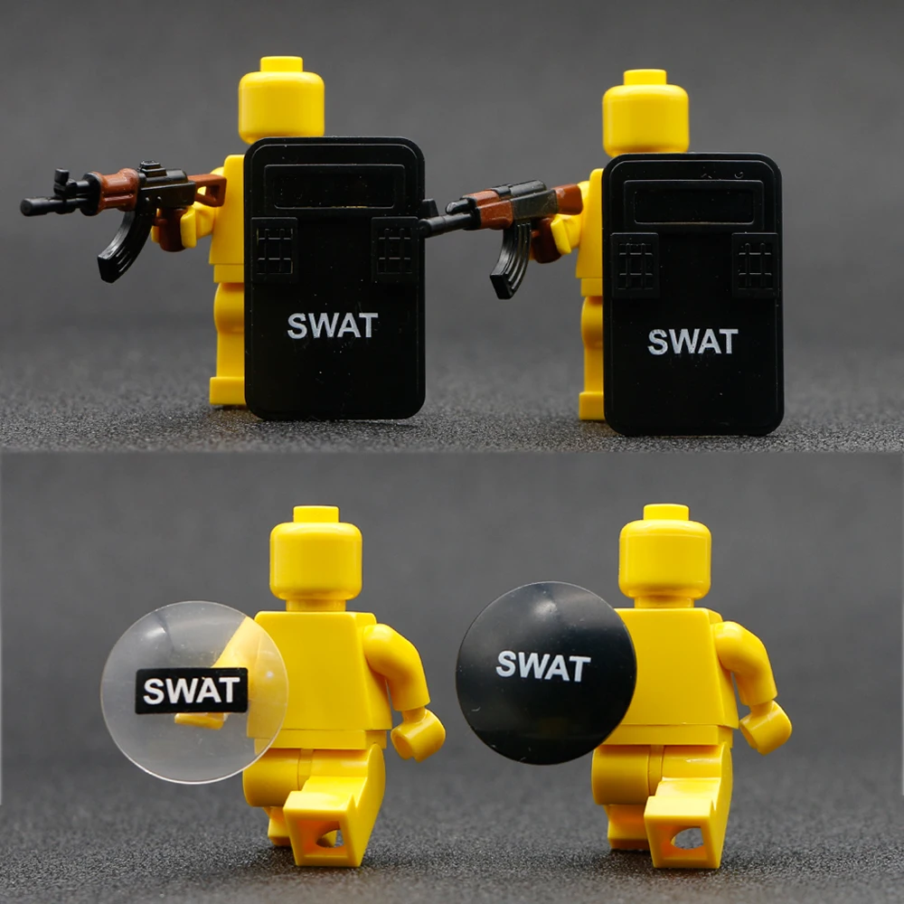

Bricks SWAT Military Shield City Police WW2 Army Figure Weapon Gun Toy Wholesale LegoINGlys Military Accessories Building Blocks
