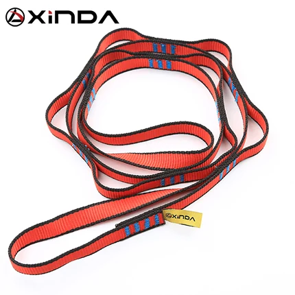 XINDA профессиональная верёвка для скалолазания на открытом воздухе скалолазание Вспомогательная веревка для спуска воздуха Йога гамак кольцо с маргариткой слинг оборудование - Цвет: Red 150cm