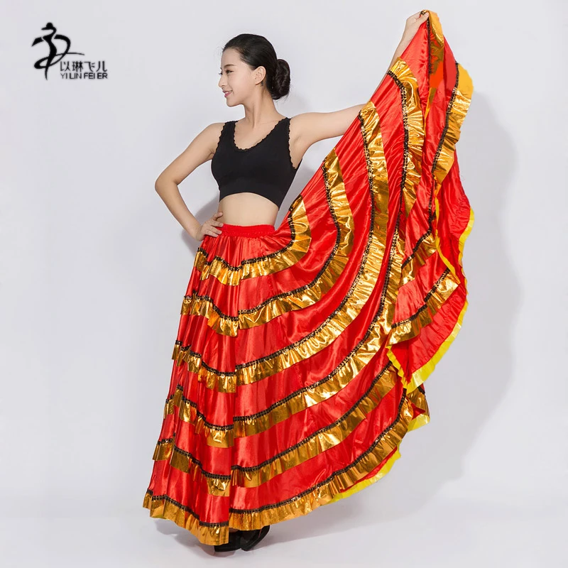 

FamencoSkirt 20197 New Gypsy Skirt/Belly Dance Skirt/Flying Skirt/Flamenco/Belly Dancing