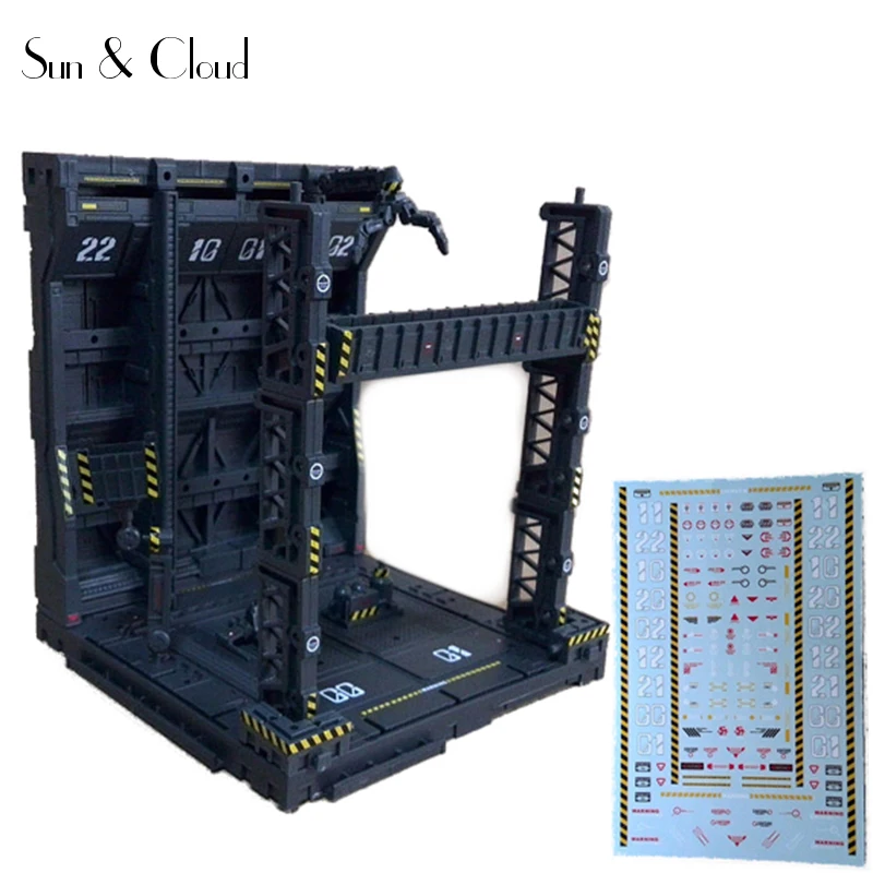 

1PC Gundam Water Sticker for Hangar Warehouse Base Suitable Display Stand Bracket Collectible Figurines Action Figure