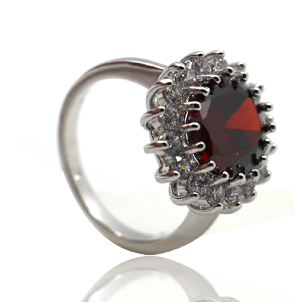 Кольцо из серебра 925 пробы с гранатом размеры 5 6 7 8 9 10 11 F1180|ring sandwich|ring safering |