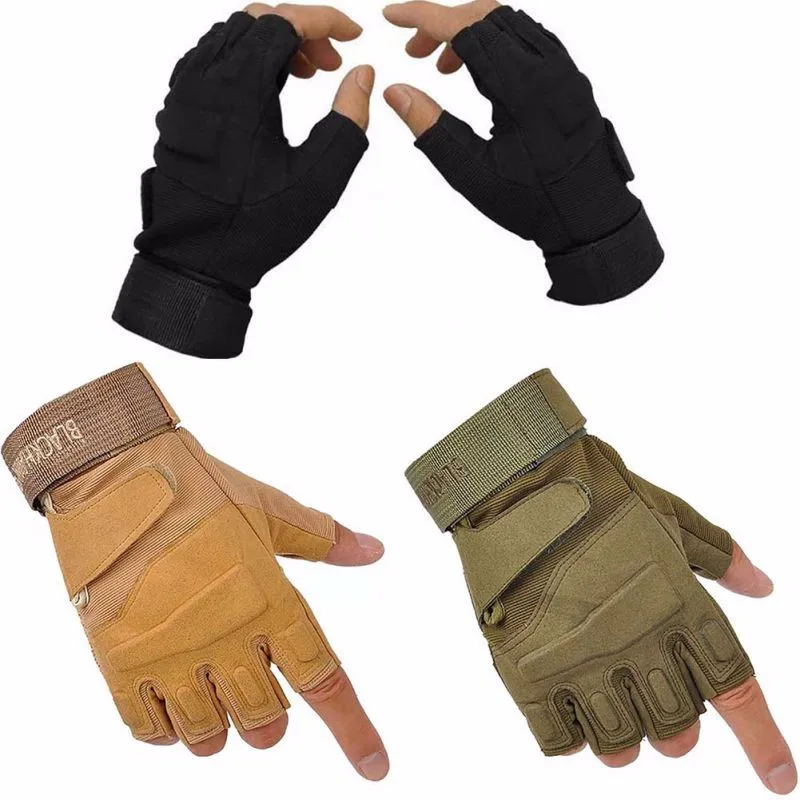 Cycling Winter Windproof Sports Fingerless Hunting Military Tactical Sports Gloves