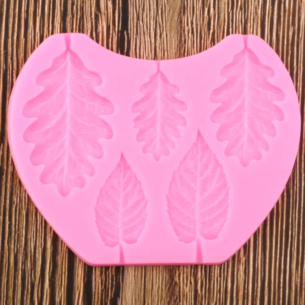 1Pc Blackberry Oak Leaves Silicone Mould Fondant Cake Mold Cake Decorating Tool